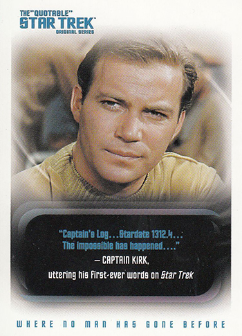 2004 Rittenhouse Quotable Star Trek TOS Checklist, Trading Cards Info