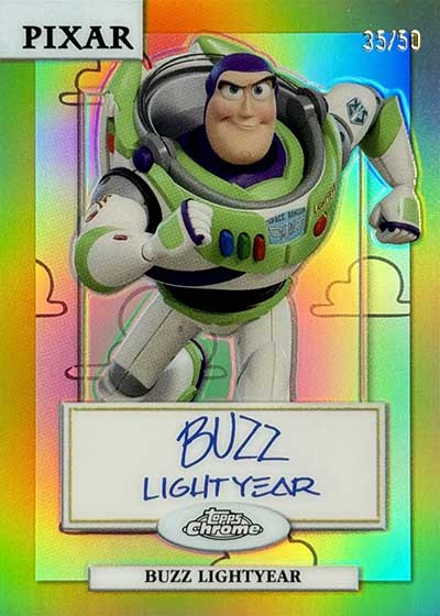 2024 Topps Chrome Disney Facsimile Signatures Gold Refractors Buzz Lightyear