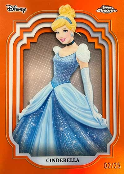 2024 Topps Chrome Disney Orange Refractors Cinderella